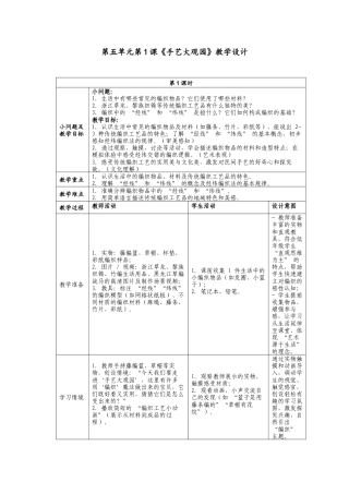 人美版小学美术二年级上册课时教案-5-1《手艺大观园》教学设计.doc