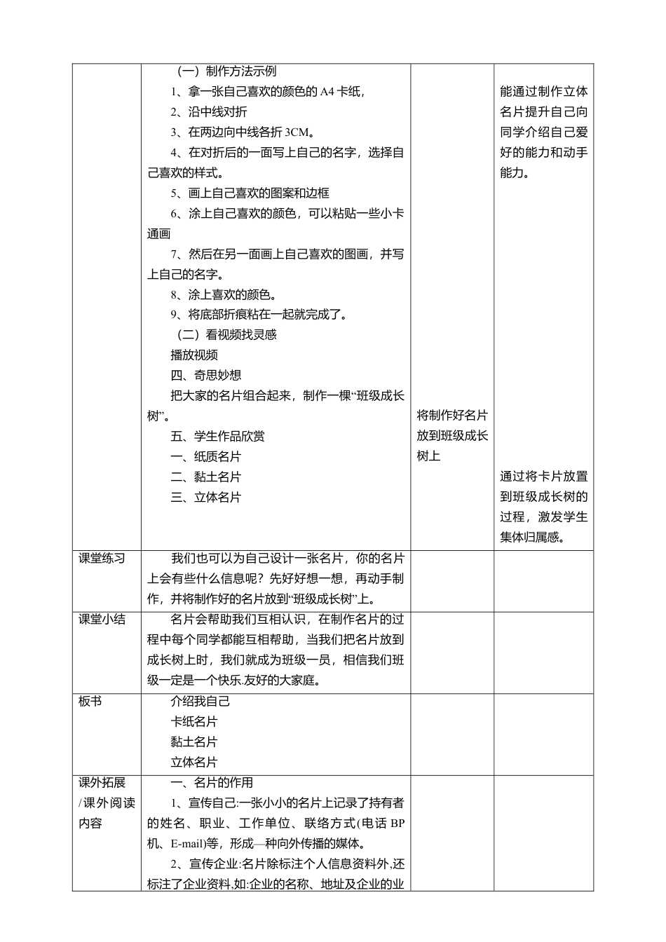 【人美版】美术  一年级上册 第一单元  1介绍我自己  课时教案.doc_第3页