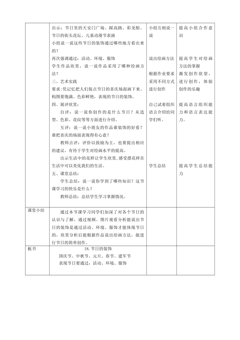 人美版美术二年级上册第十八课《节日的装饰》教案.doc_第2页