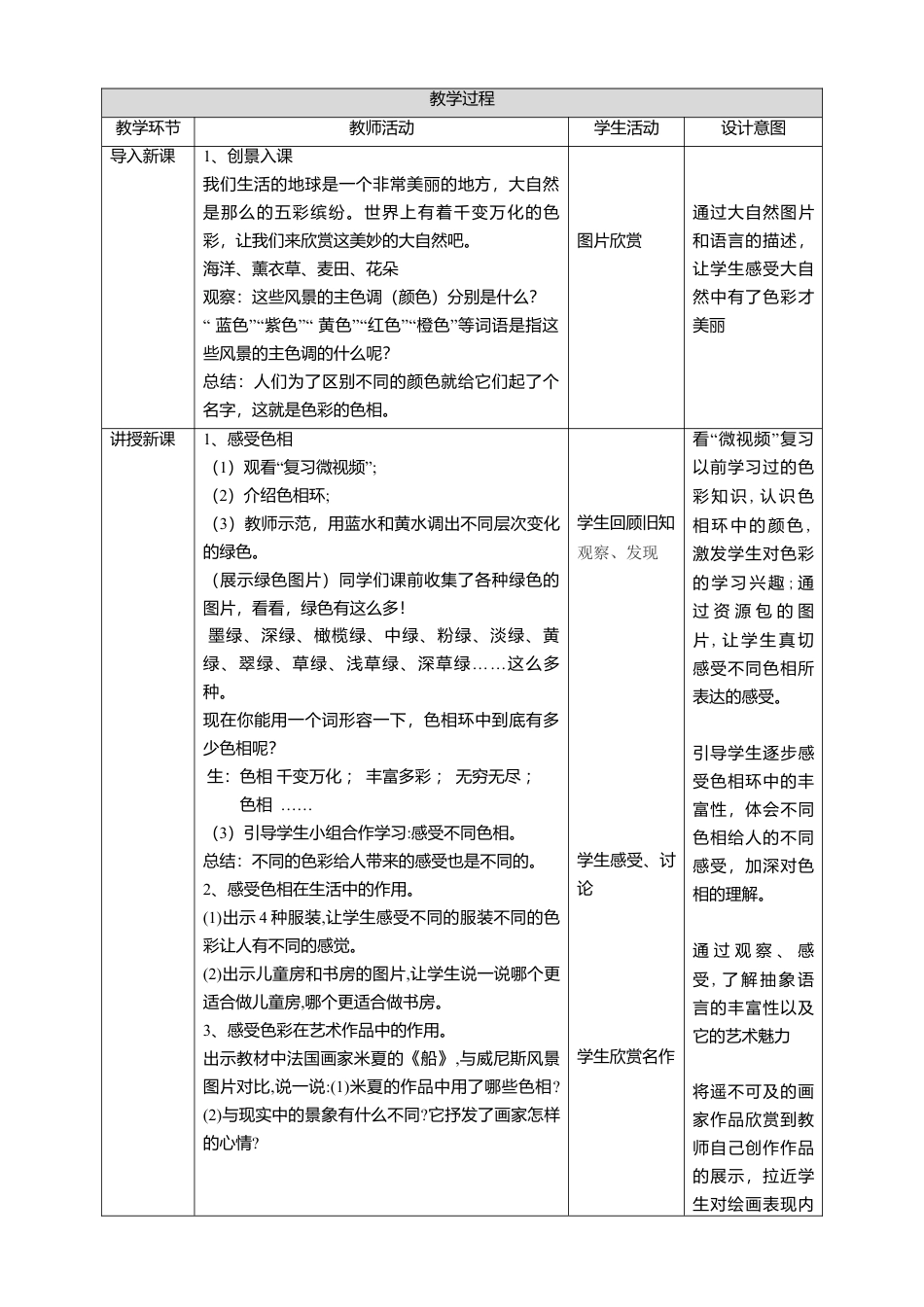 【核心素养目标】五年级上第10课《色彩的色相》教案-人美版美术.doc_第2页