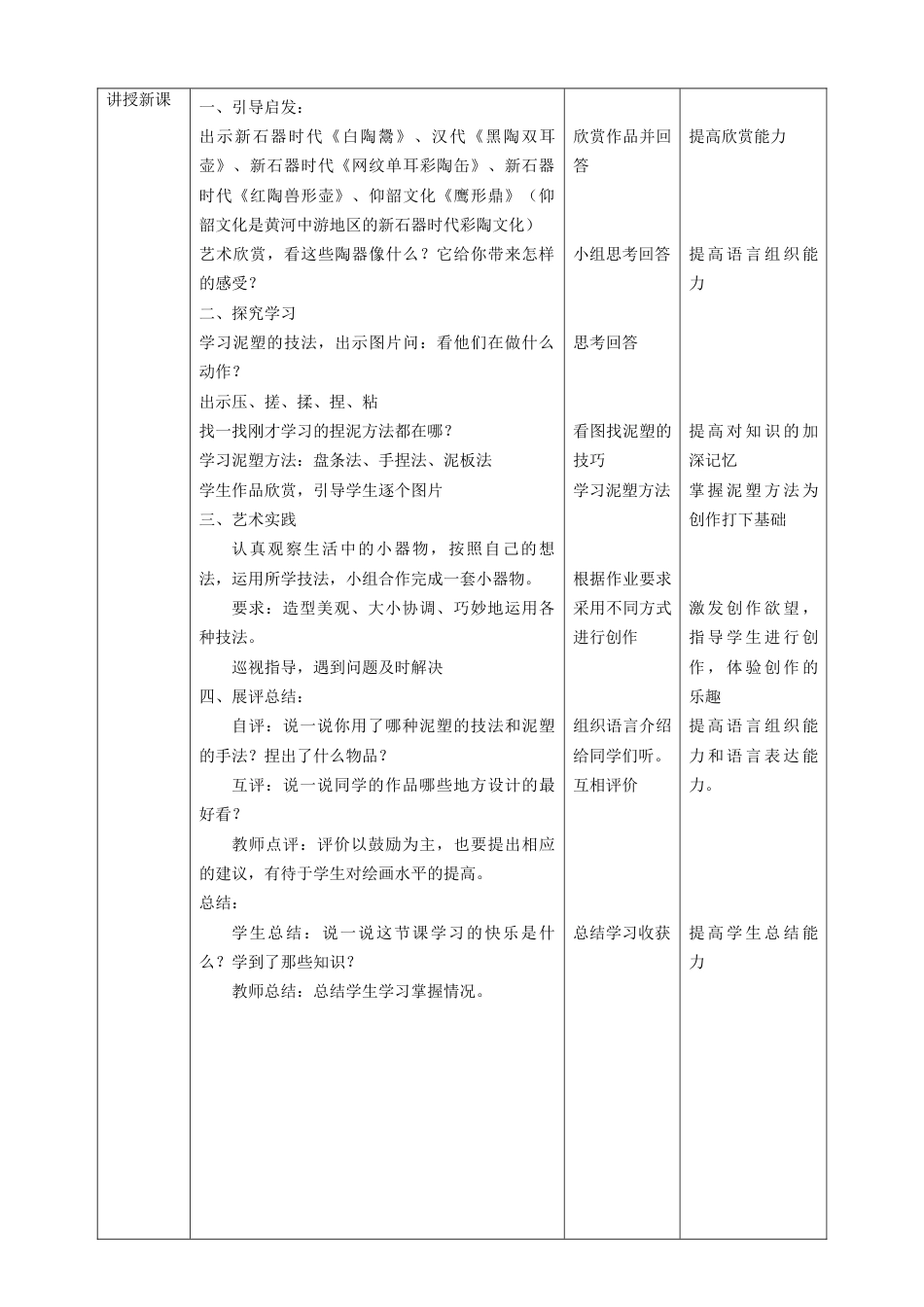 人美版美术二年级上册第三课《捏泥巴》教案.doc_第2页