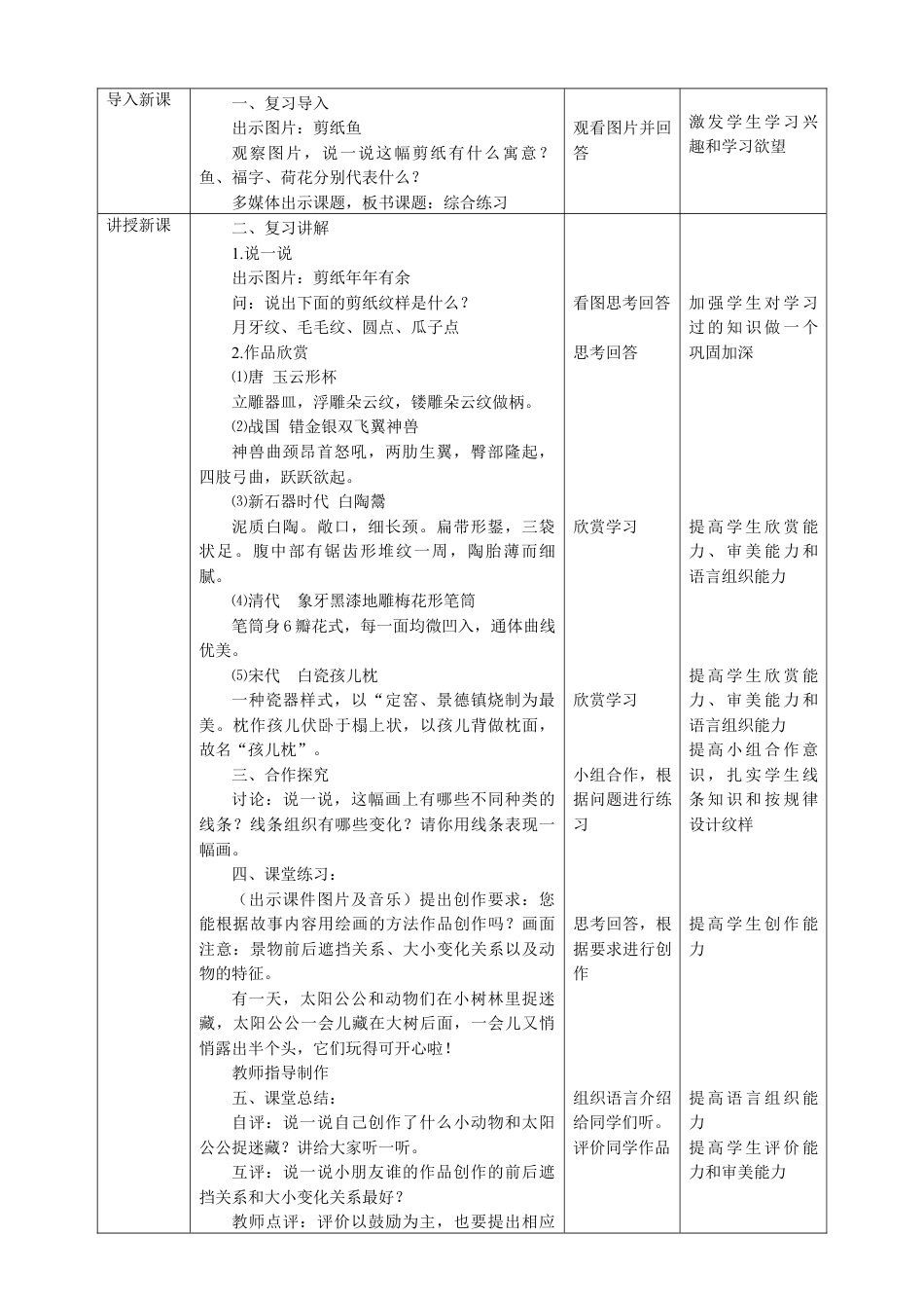 人美版美术二年级下册本册综合练习教案.doc_第2页