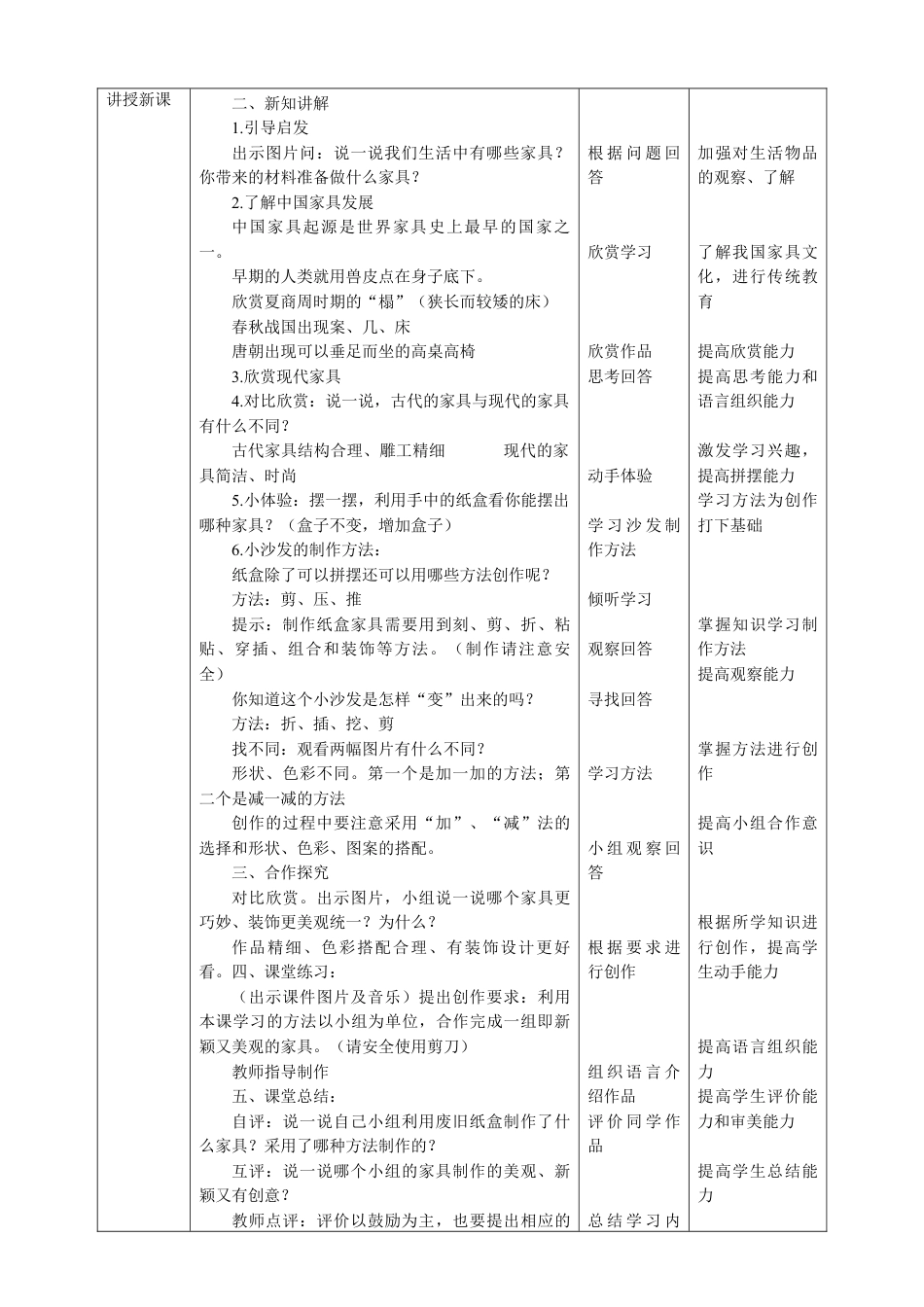 人美版美术二年级下册第五课《纸盒变家具》教案.doc_第2页