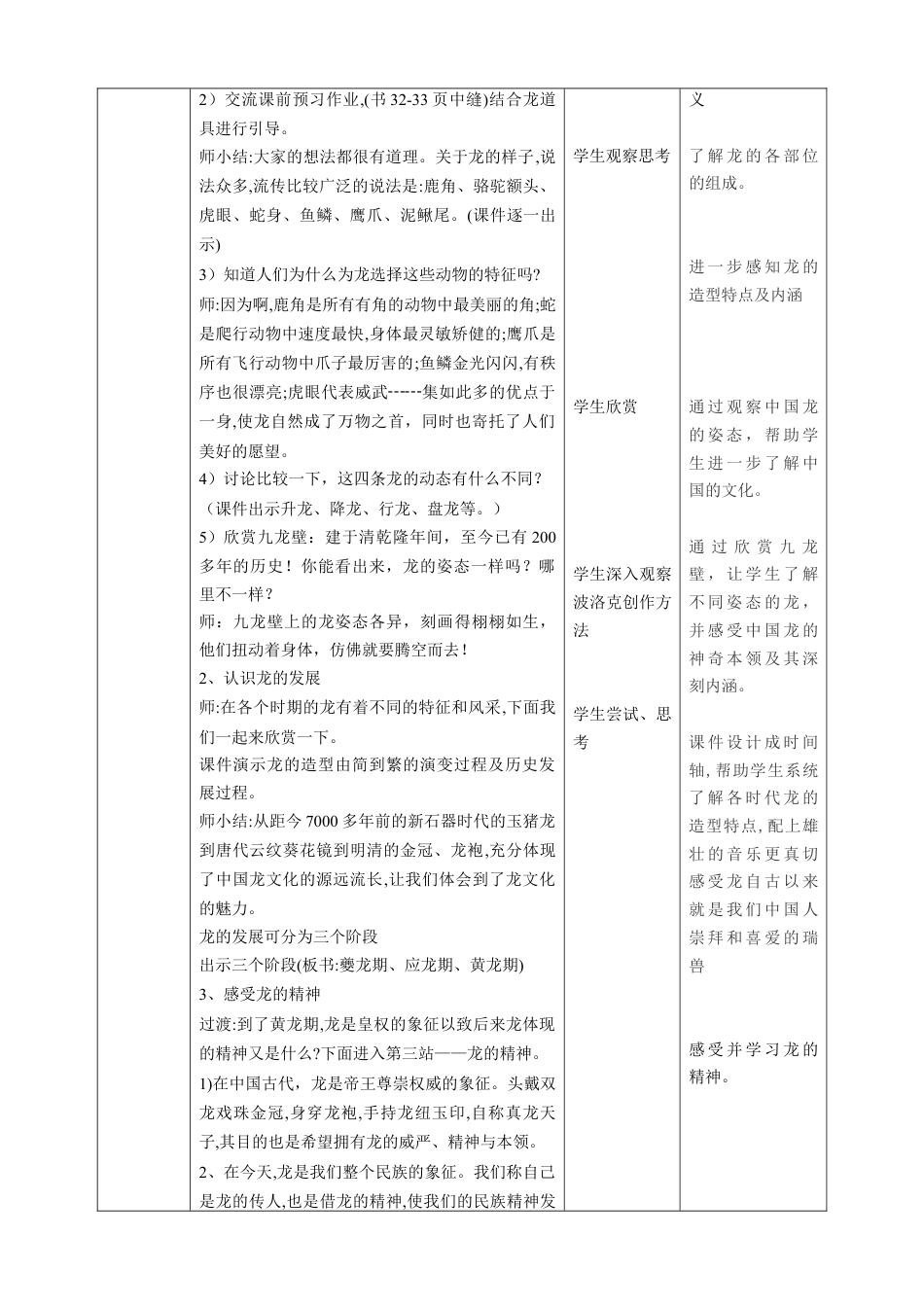 第14课  中国龙 教案-人美版小学美术五年级上册.doc_第2页
