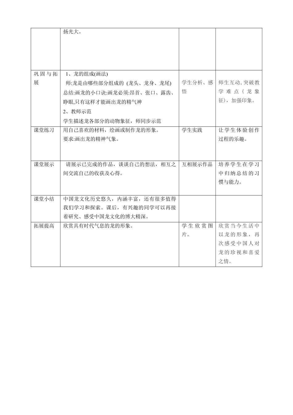 第14课  中国龙 教案-人美版小学美术五年级上册.doc_第3页
