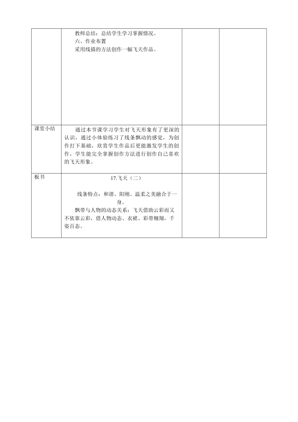 人美版美术四年级上册第七课《飞天（二）》教案.doc_第3页