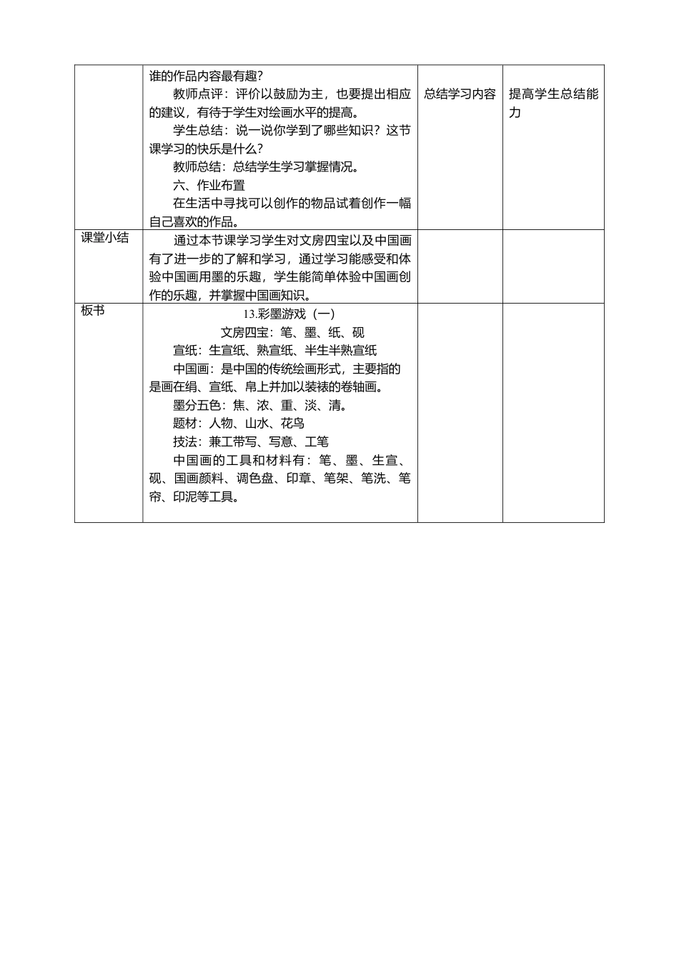 人美版美术三年级下册第十三课《彩墨游戏（一）》教案.doc_第3页