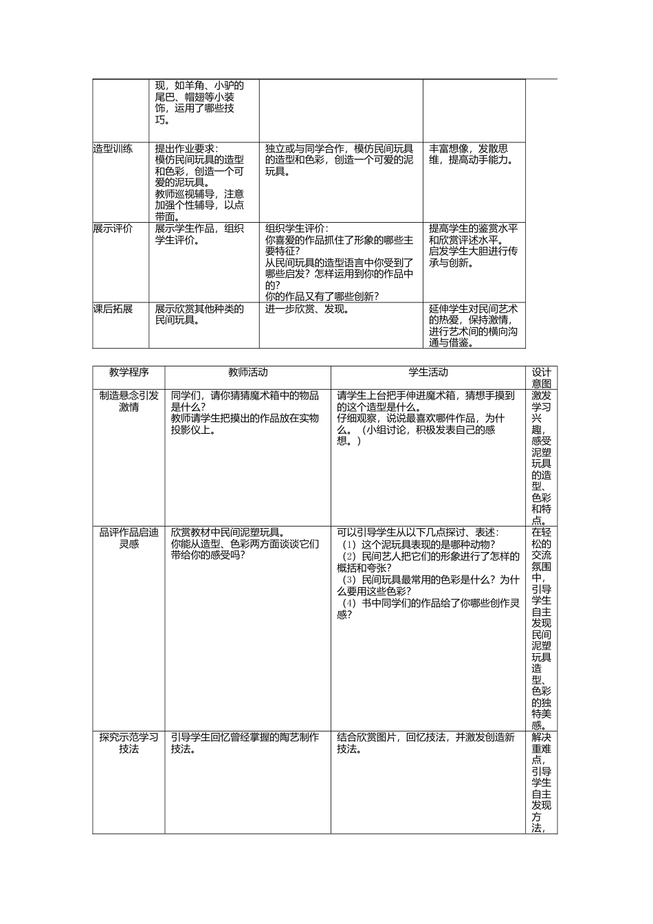第11课 人美版美术四上《泥玩具》教案设计.doc_第2页