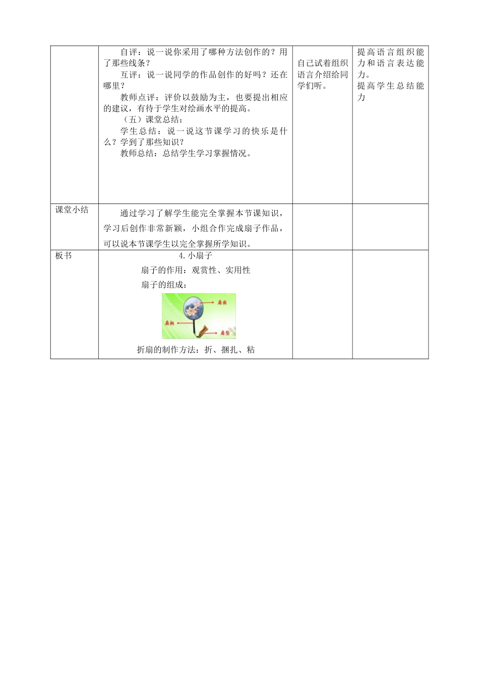 人美版美术二年级上册第四课《小扇子》教案.doc_第3页