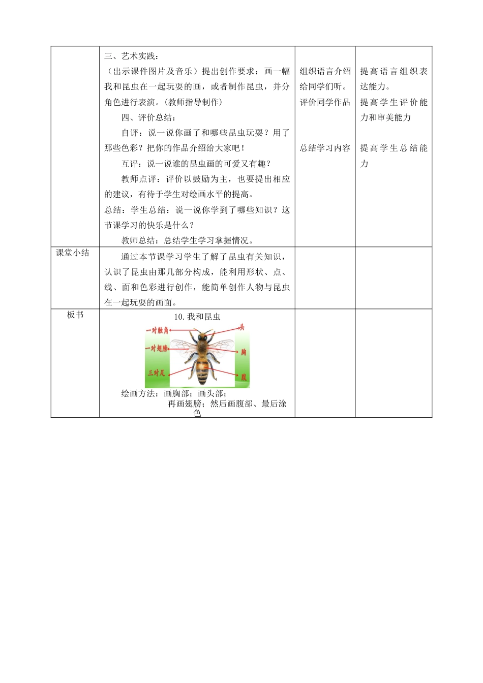 人美版美术一年级下册第十课《我和昆虫》教案.doc_第3页