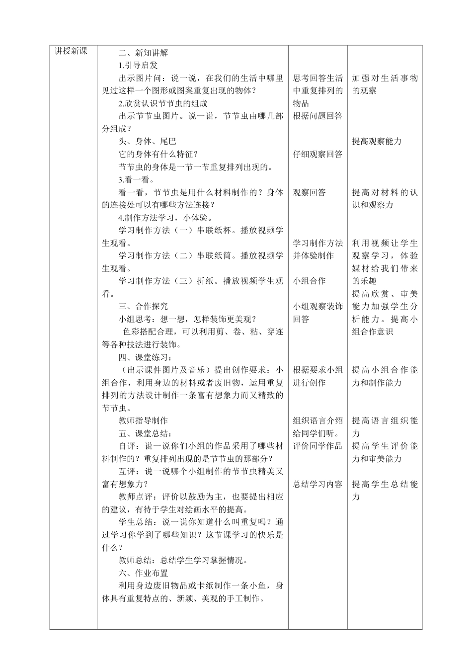 人美版美术二年级下册第六课《节节虫》教案.doc_第2页