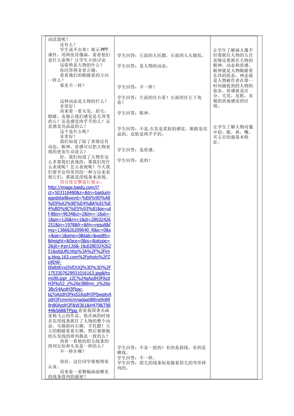 第2课 人美版美术五上《画人像》表格教案.docx_第3页