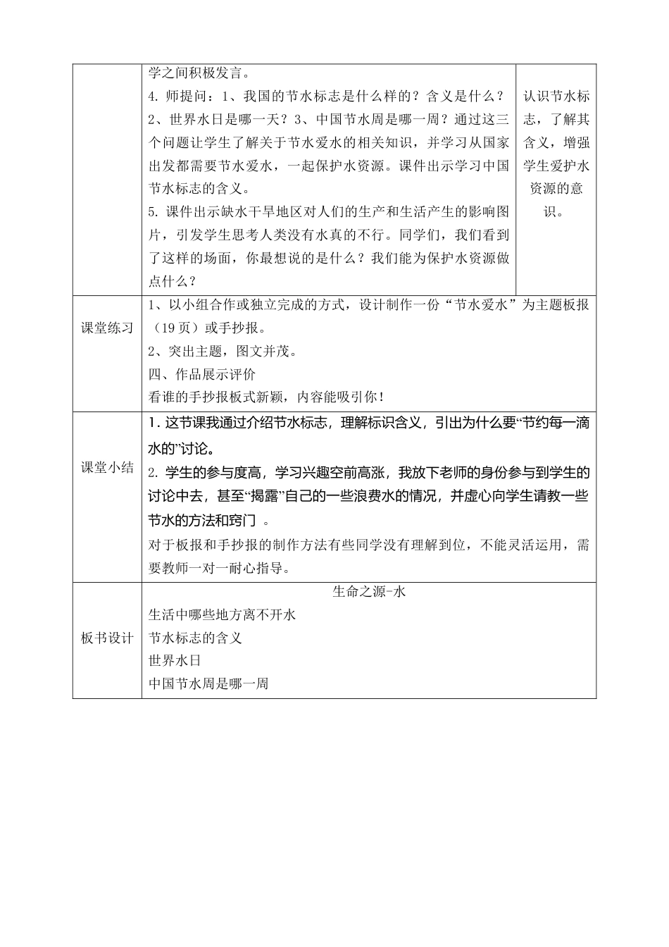 人美版小学美术4年级（下）第七课《生命之源—水》教学设计.doc_第2页