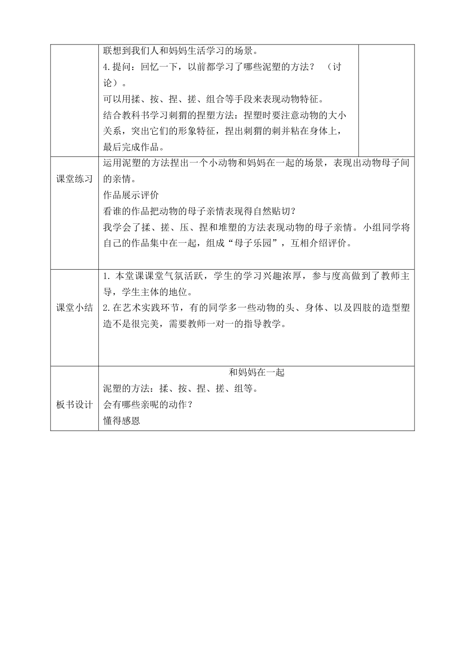 第十二课《和妈妈在一起》教学设计-人美版小学美术二年级下册.doc_第2页