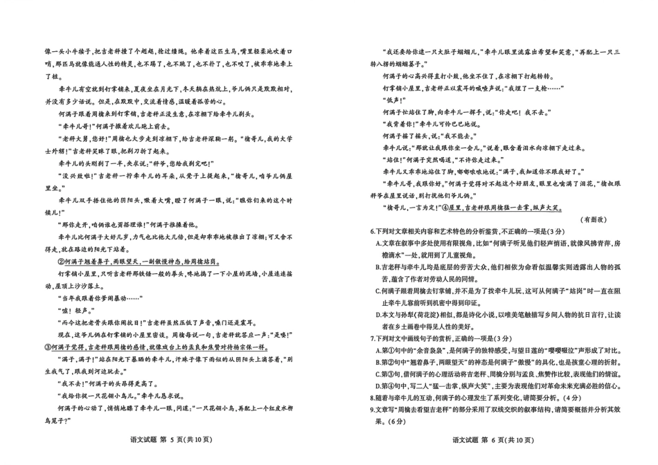 山东临沂市2026年3月高三模拟考试（临沂一模） 语文试卷（含答案及解析）.pdf_第3页