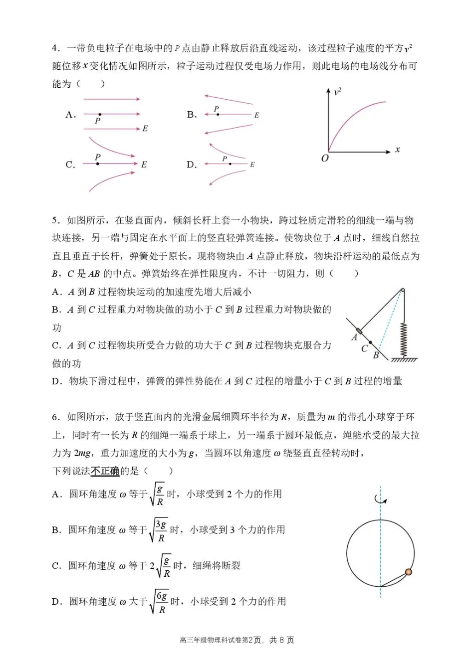 东北育才学校2025-2026学年高三下学期第六次模拟考试 物理试卷及答案.pdf_第2页