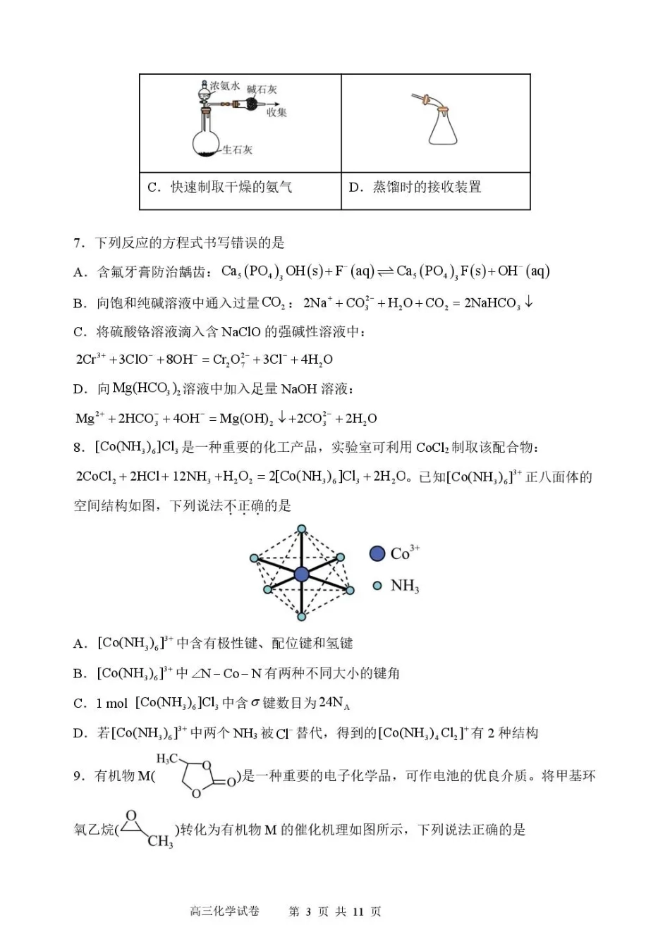 东北育才学校2025-2026学年高三下学期第六次模拟考试 化学试卷及答案.pdf_第3页