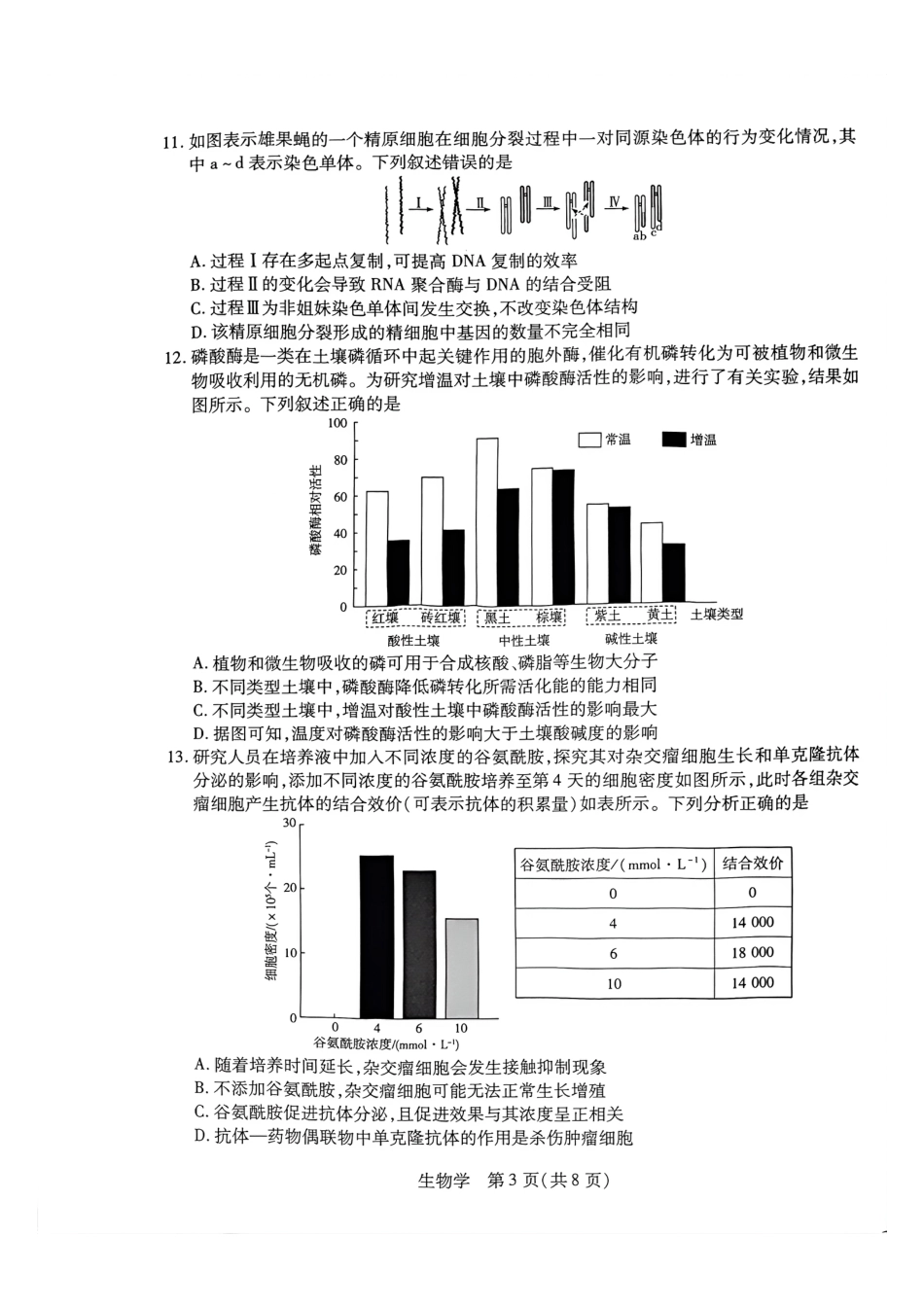 天一大联考河南高三开学考素质评价生物试题（含解析）.pdf_第3页