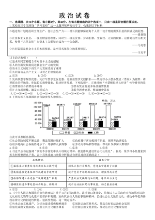 成都市第七中学2025—2026学年度下期高2026届开学考试 政治试卷及答案.pdf