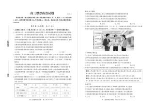 山东德州市2026届高三一模考试 政治试题（含答案及解析）.pdf