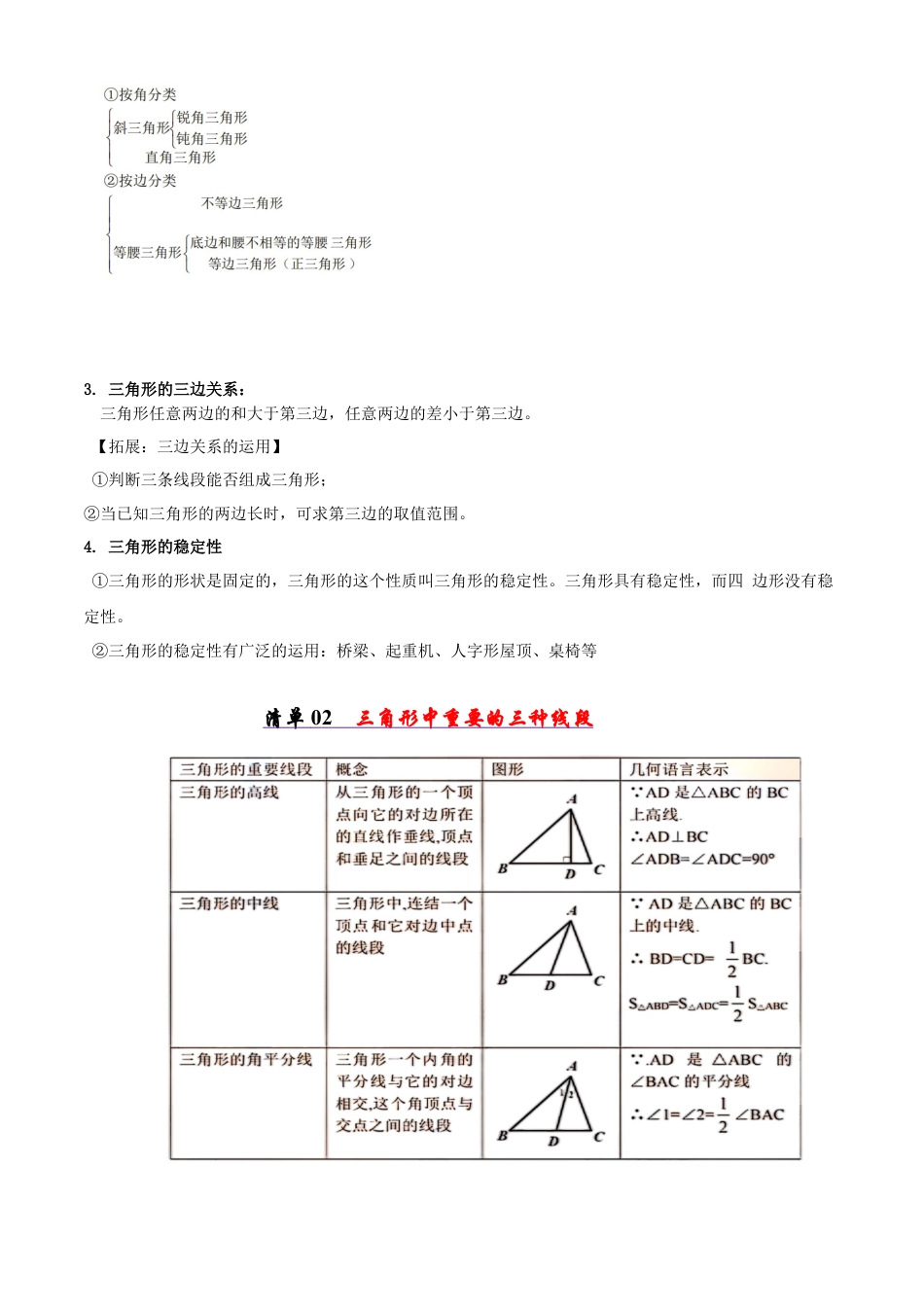 青岛版数学七年级下册清单06 平面图形的认识（考点清单，知识导图+4个考点清单&10大题型解读）（教师版） (1).docx_第2页
