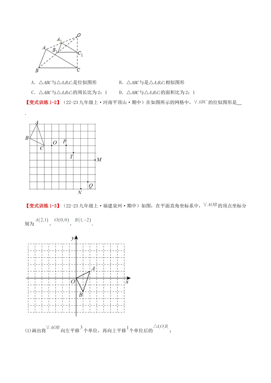 九年级数学上册（青岛版） 期末专项复习专题1.2 位似（考题猜想，易错，好题必刷36题9种题型）（学生版）.docx_第2页