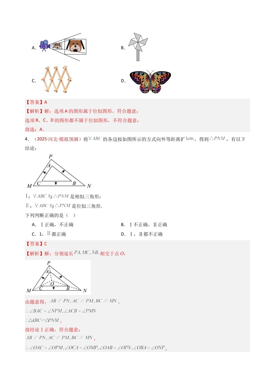 九年级数学上册（青岛版）专题03 图形的位似（专项训练）（教师版）.docx_第2页