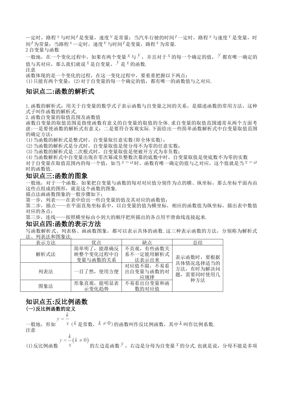 九年级数学下册（青岛版）第五章 对函数的再探索【知识梳理】-（青岛版）.docx_第3页