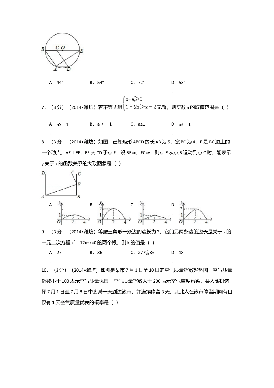 2014年山东省潍坊市中考真题数学试卷（含解析版）.doc_第2页