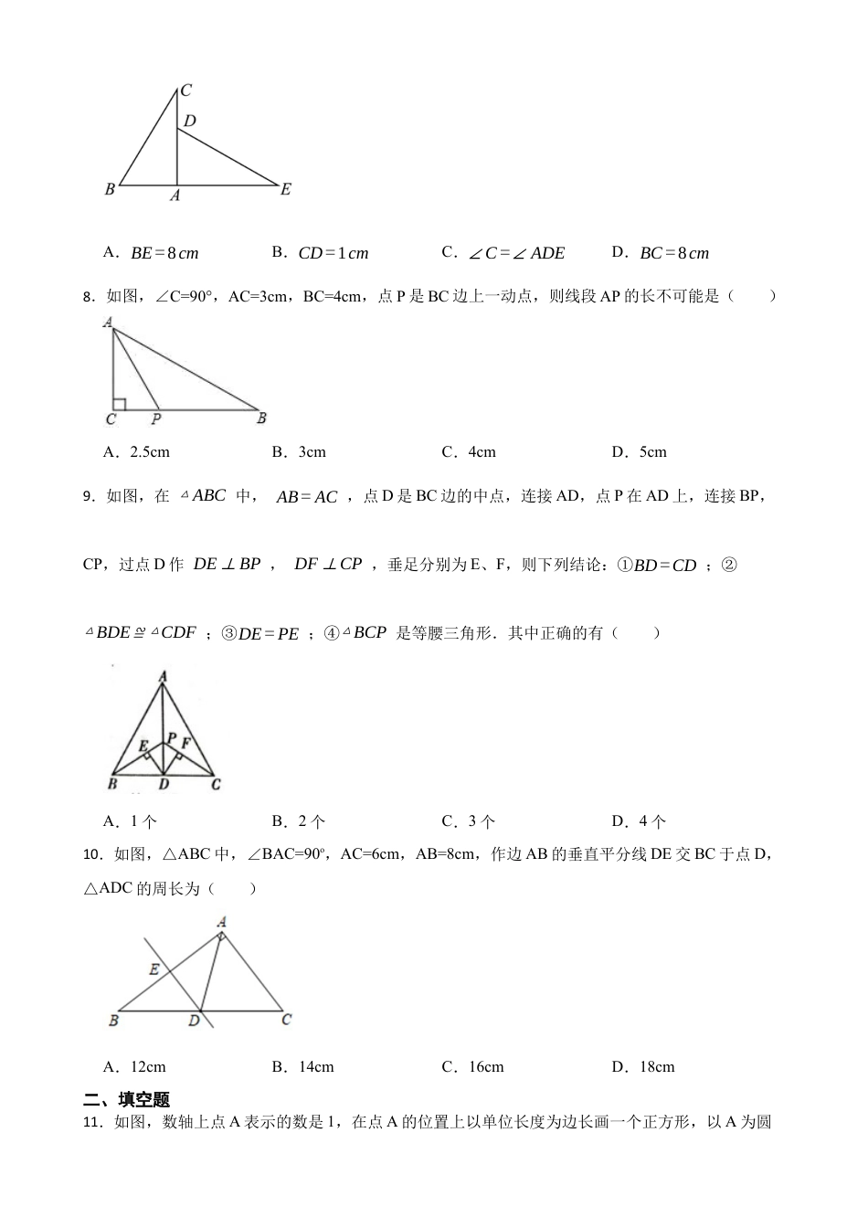 10.3 直角三角形 同步测试　　　鲁教版（五四制）七年级数学下册.docx_第3页