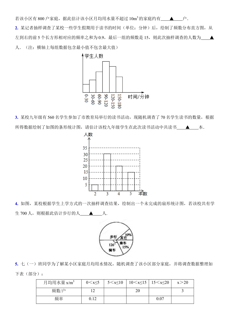 8.2 普查和抽样调查练习　鲁教版（五四制）数学六年级下册 .docx_第3页