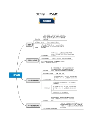 数学七年级上册（鲁教版）第六章 一次函数（知识清单）（挖空版）.docx