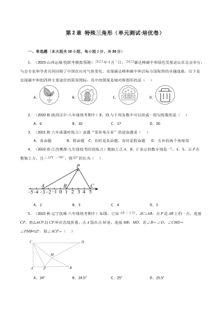 鲁教版数学七年级上册第2章 特殊三角形（单元测试·培优卷）-（鲁教版）.docx