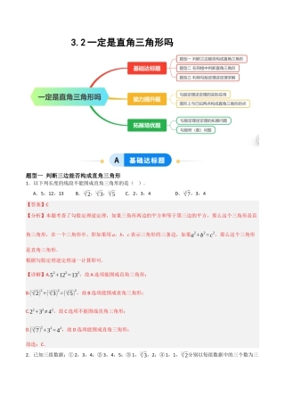 3.2 一定是直角三角形吗（题型专练）(解析版).docx