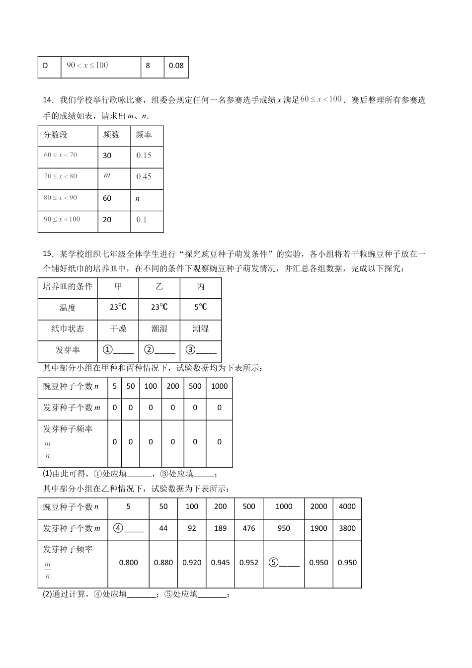 六年级数学上册（鲁教版）专题03 频数分布表（图）  八类题型（专项训练）（学生版）.docx_第3页