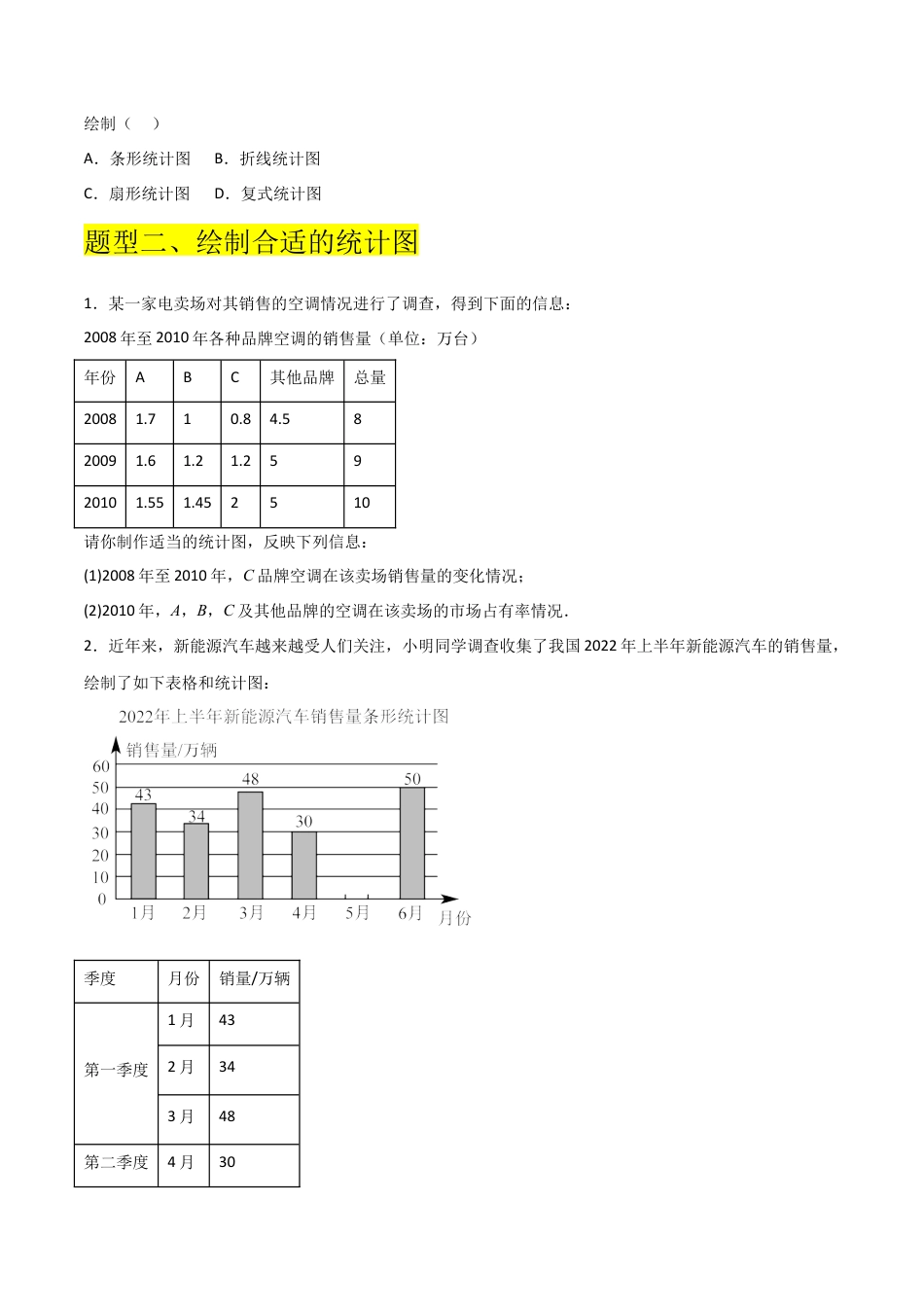【分层作业】数学六年级上册（鲁教版）4.4科学使用统计图（学生版）.docx_第2页