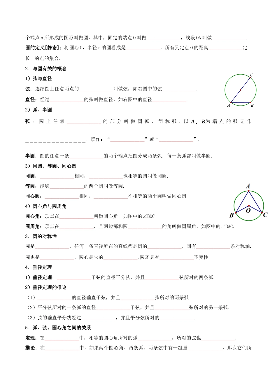 第五章 圆（知识清单）（考试版）数学鲁教版九年级下册.docx_第2页