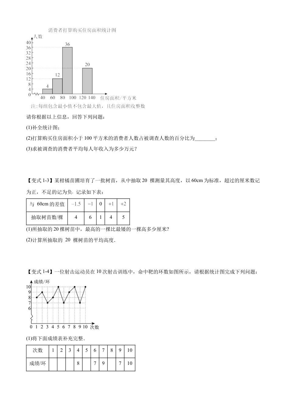 鲁教版数学八上专题03 数据的分析（考点清单，题型解读+5个考点清单&题型解读）（学生版）.docx_第3页