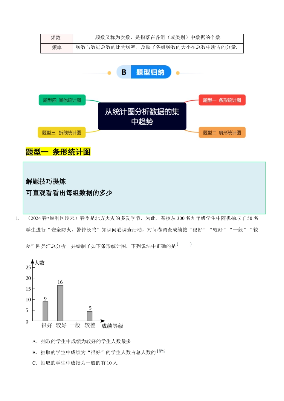 【分层作业】鲁教版数学八年级上册3.3  从统计图分析数据的集中趋势（学生版） .docx_第2页