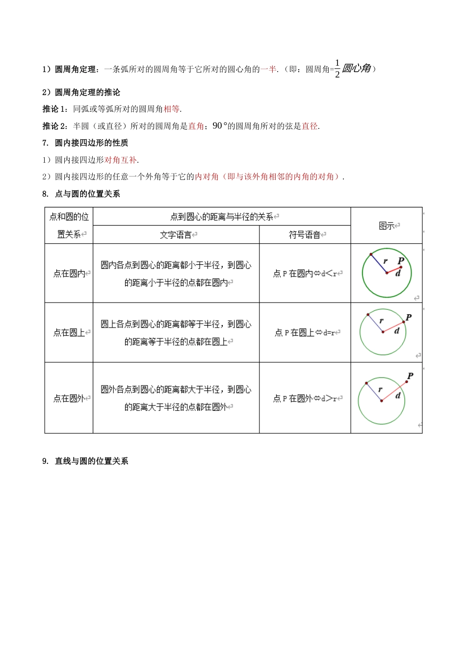 第五章 圆（知识清单）（答案版）数学鲁教版九年级下册.docx_第3页