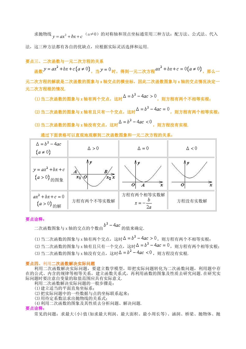《二次函数》全章复习与巩固—知识讲解（提高）-初中数学九年级下册（华东师大版）.doc_第3页