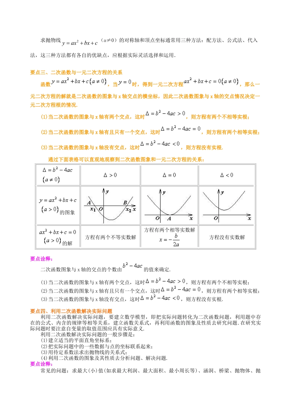 《二次函数》全章复习与巩固—知识讲解（基础）-初中数学九年级下册（华东师大版）.doc_第3页