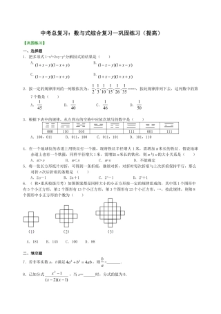 中考总复习：数与式综合复习--巩固练习（提高）（华东师大版）.doc