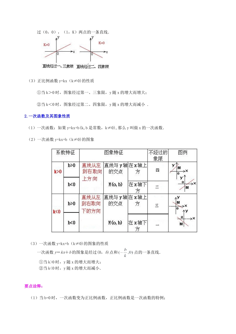 中考总复习：平面直角坐标系与一次函数、反比例函数--知识讲解（基础）（华东师大版）.doc_第3页