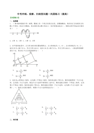 中考冲刺：观察、归纳型问题--巩固练习（提高） （华东师大版）.doc