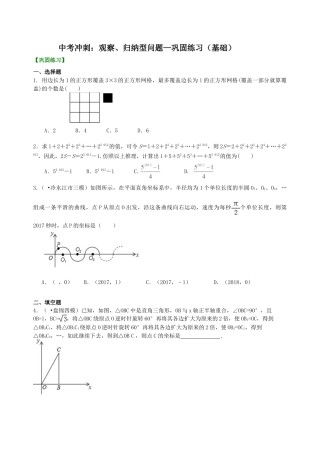 中考冲刺：观察、归纳型问题--巩固练习（基础） （华东师大版）.doc
