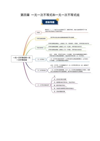 北京版初中数学七年级下册-第四章 一元一次不等式和一元一次不等式组（知识清单）（答案版）.docx