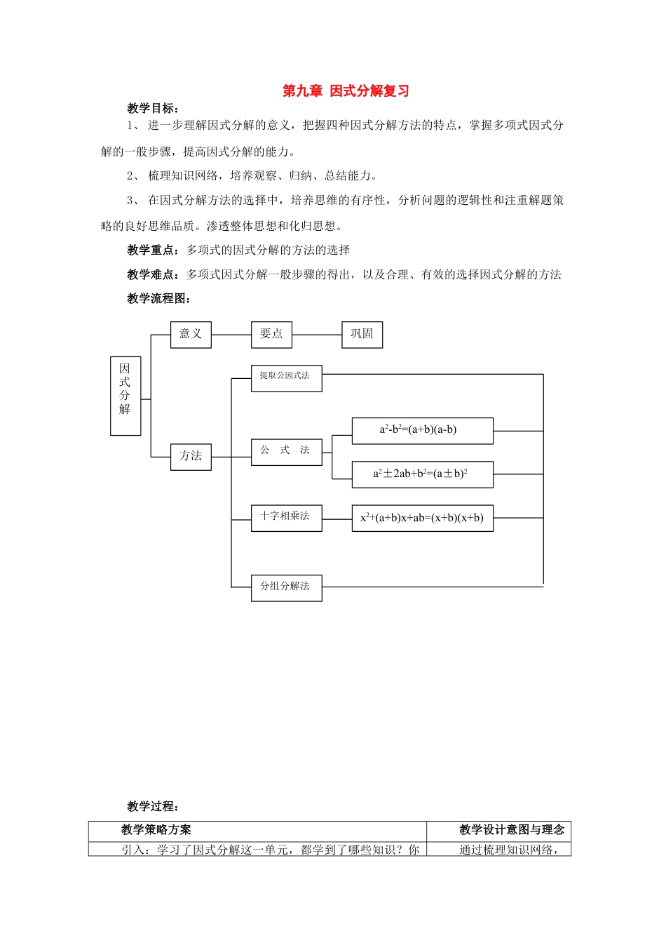 北京课改初中数学七下《8.0第八章因式分解》word教案 (1).doc_第1页