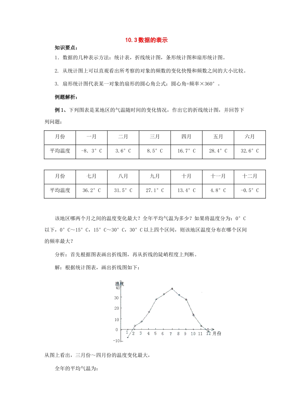 北京课改初中数学七下《9.3数据的表示—扇形统计图》word教案 (1).doc_第1页