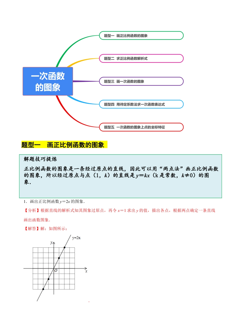 八年级数学下册（北京版）14.6一次函数的图象（5大题型提分练）（解析版）.docx_第3页
